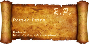 Rotter Petra névjegykártya